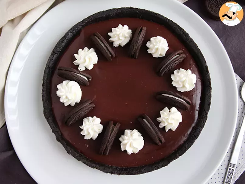 Torta Oreo con ganache al cioccolato senza cottura - foto 4