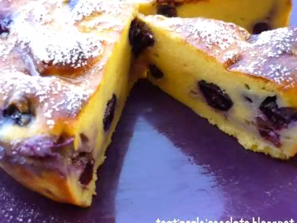 Torta ricotta e mirtilli