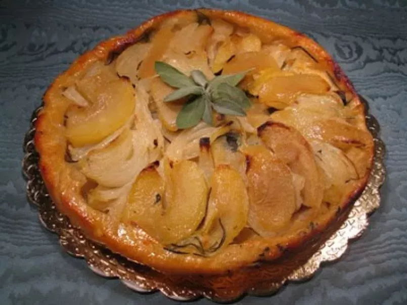 Torta rovesciata di cipolle e mele, foto 3