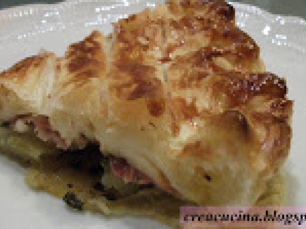 TORTA RUSTICA CON PATATE, SPECK E PROVOLA AFFUMICATA, foto 3