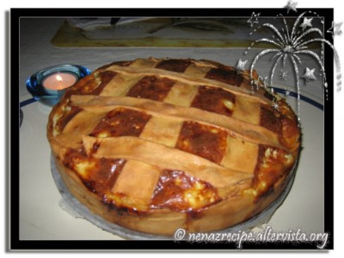 Torta rustica con ricotta e salame