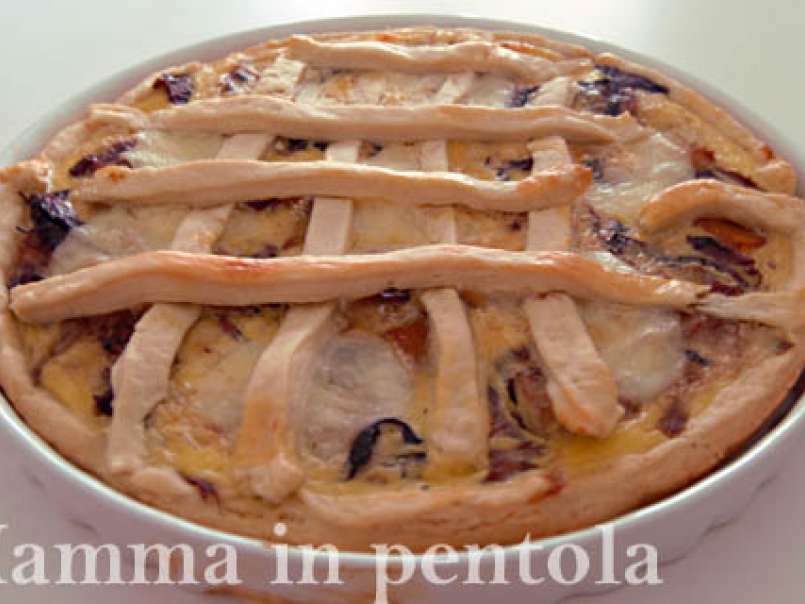 Torta (rustica) radicchio rosso, zucca gialla e gorgonzola, foto 2