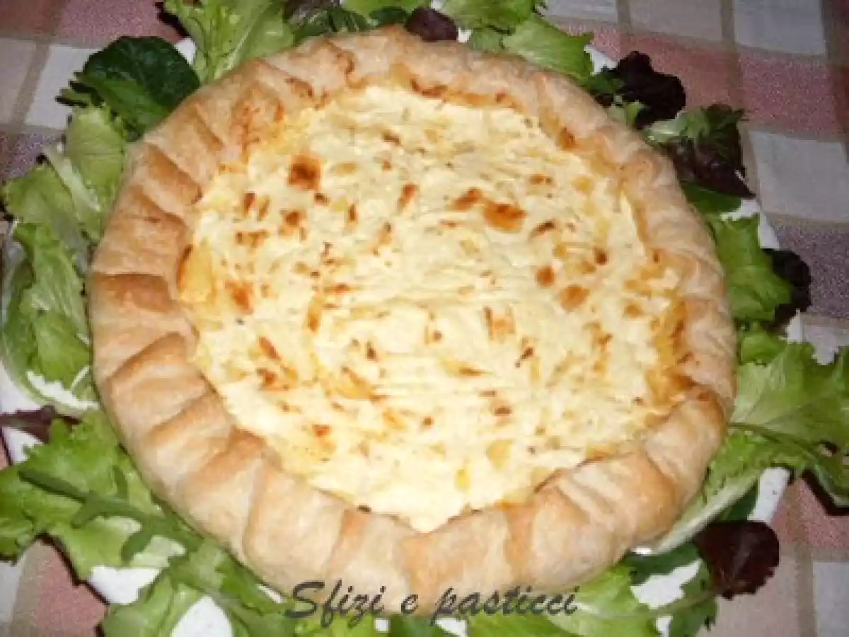 Torta salata alla ricotta e mortadella