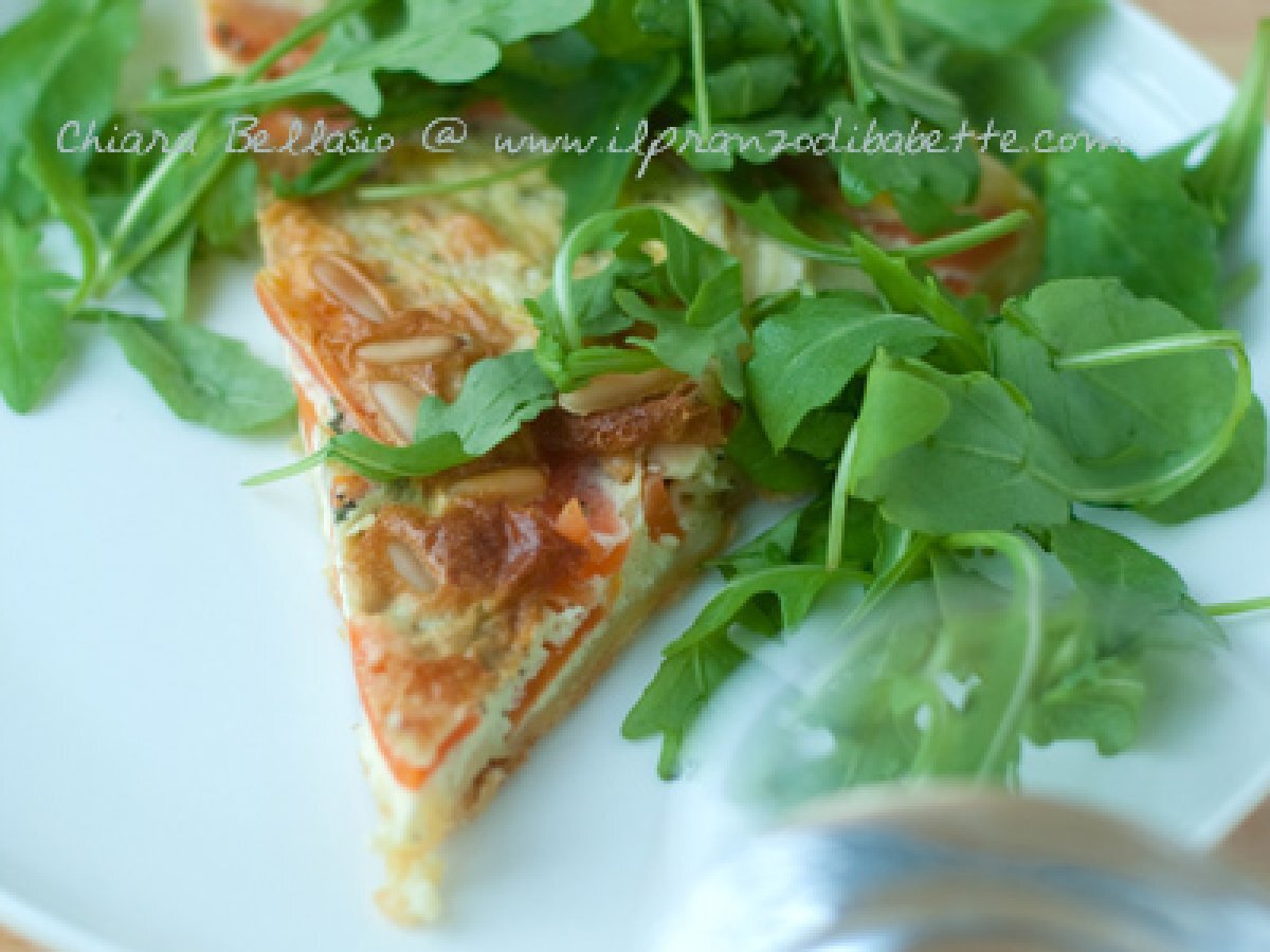Torta salata alle carote e noci