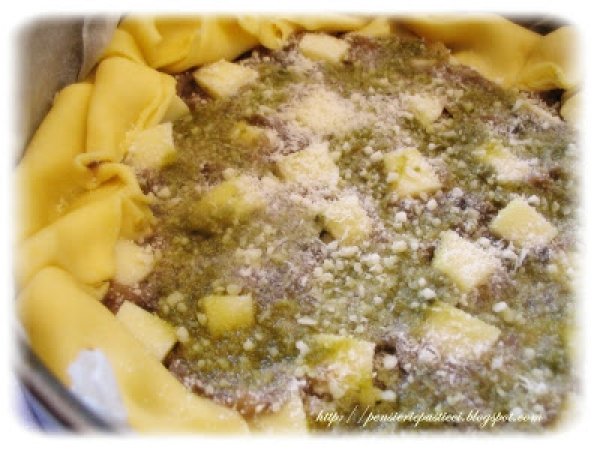 Torta salata alle melanzane e pesto, foto 3