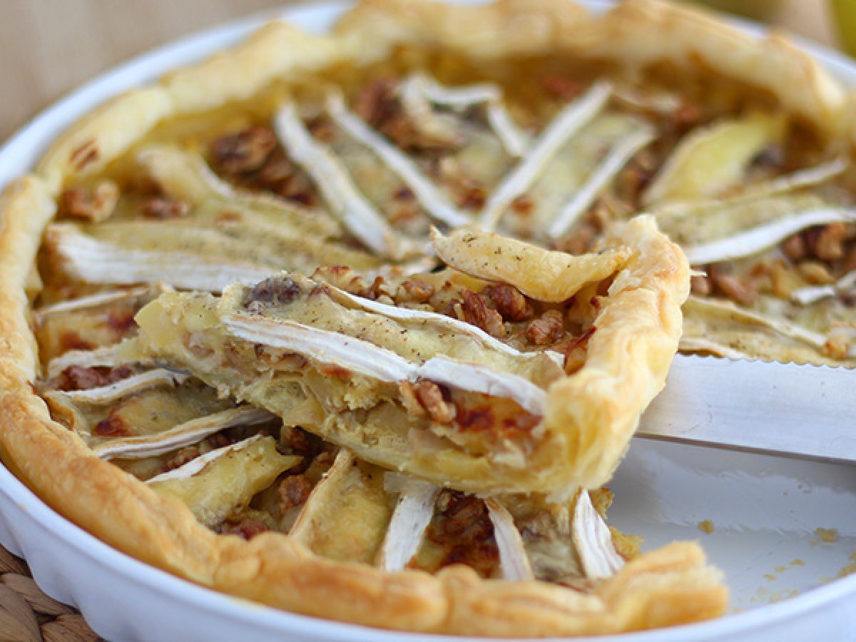 Torta salata camembert, noci e mele - foto 3