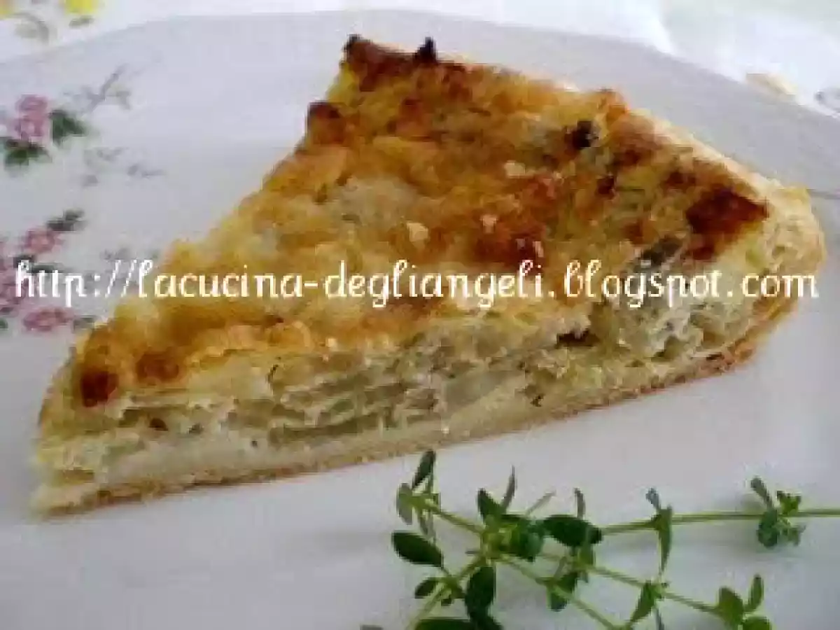 Torta salata con finocchi e gorgonzola