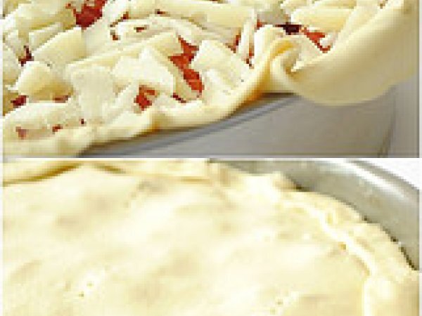Torta Salata con Melanzane, Pomodori e Caciocavallo, foto 3