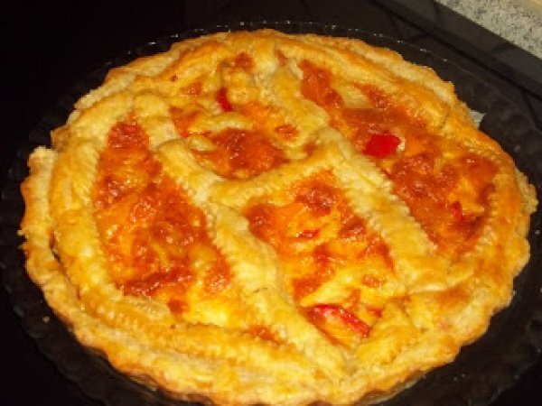 TORTA SALATA CON PEPERONI E PATATE, foto 3