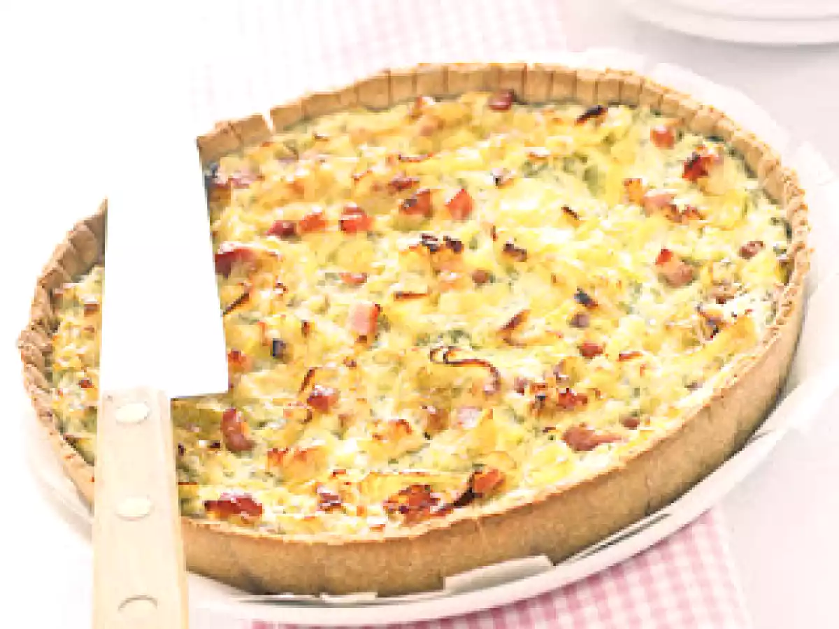 Torta salata con porri e ricotta