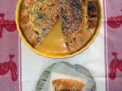 Torta salata con ricotta, prosciutto e funghi, foto 2