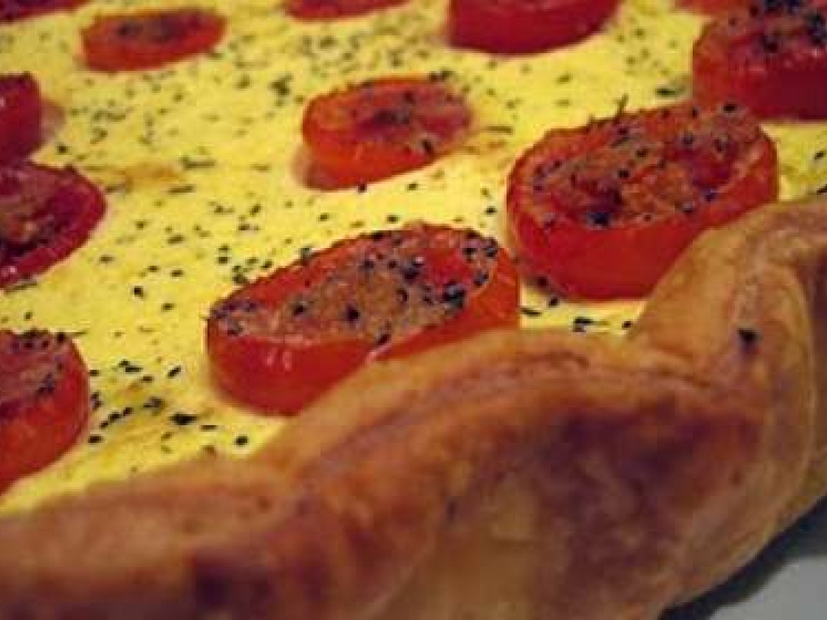 TORTA SALATA DI POMODORINI E RICOTTA