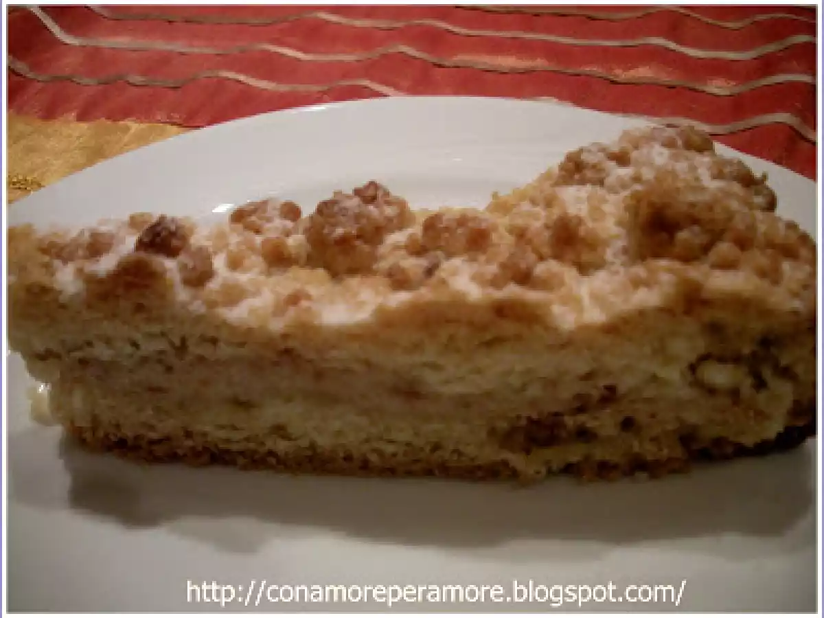 TORTA SBRICIOLATA di RICOTTA e AMARETTI di Elena Di Giovanni
