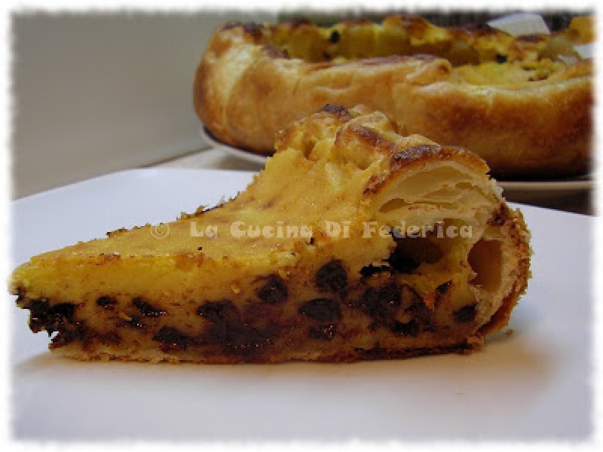 Torta sfogliata con mascarpone e yogurt al caffè