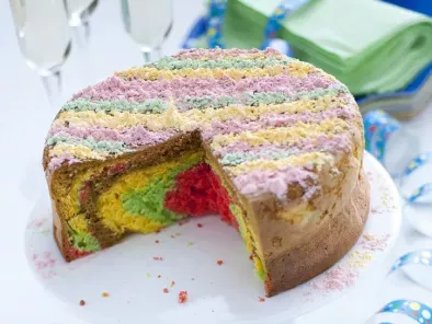 Torta soffice arcobaleno