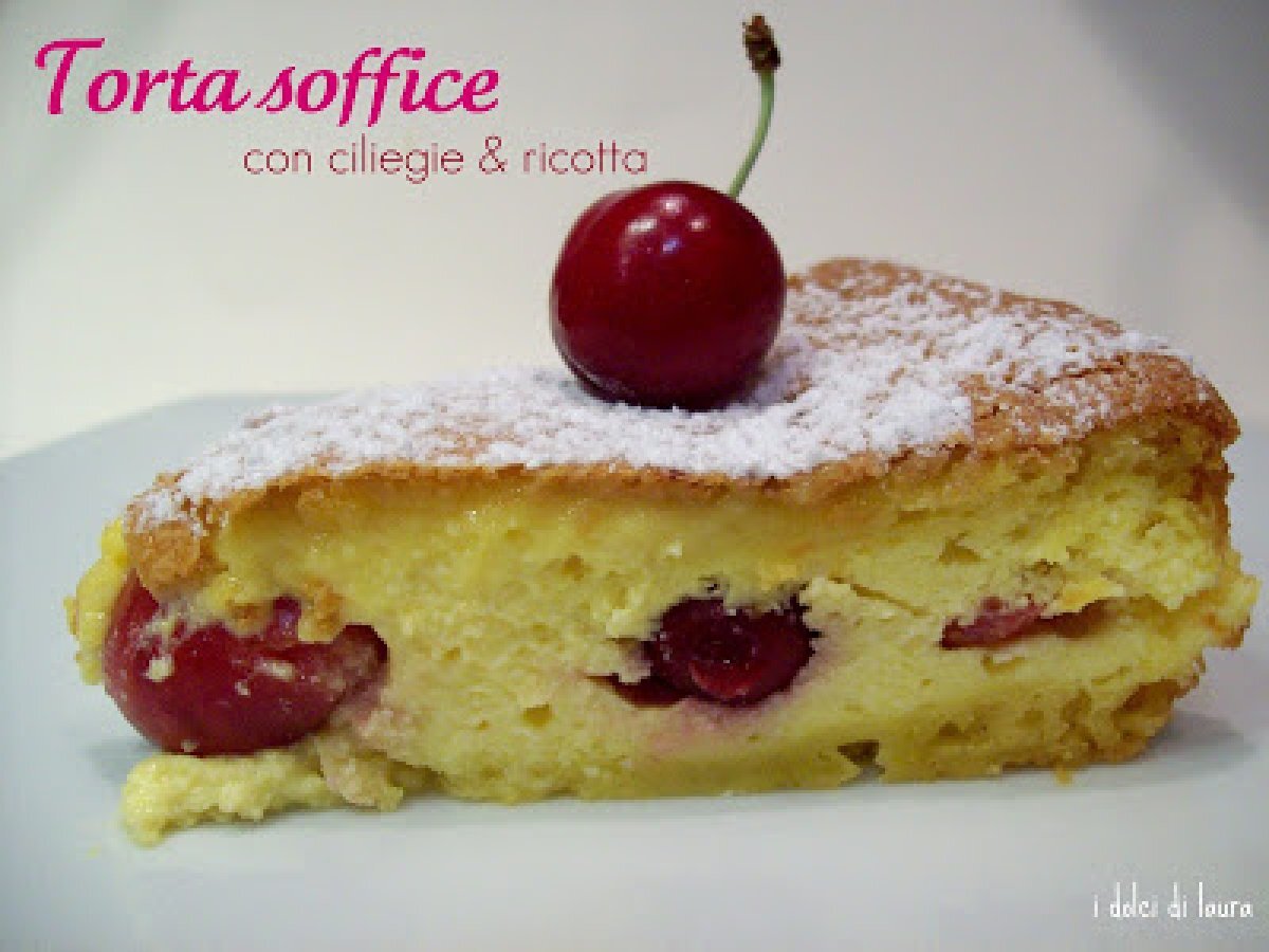 Torta soffice con ciliegie e ricotta - foto 2