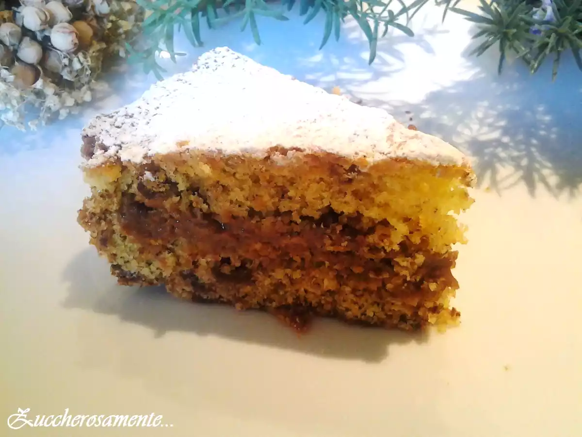 Torta stracciatella morbidissima con crema gianduia