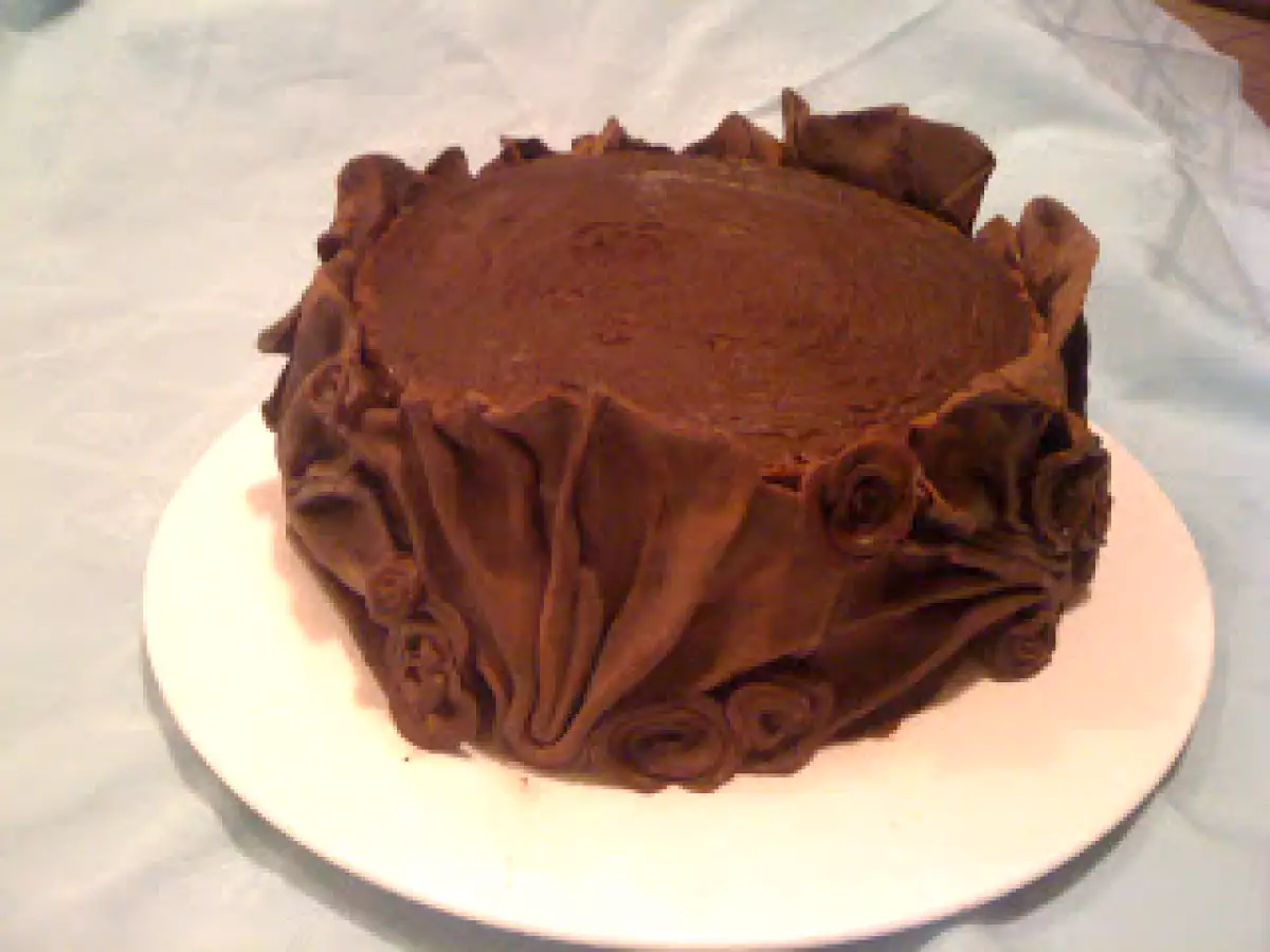 TORTA TARTUFATA.. rose e ventagli di cioccolato - foto 6