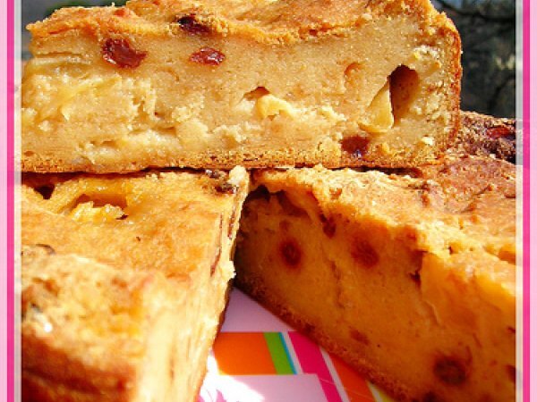 TORTA UMIDA DI PANE CON MELE E UVETTE, simil Macafame, foto 2