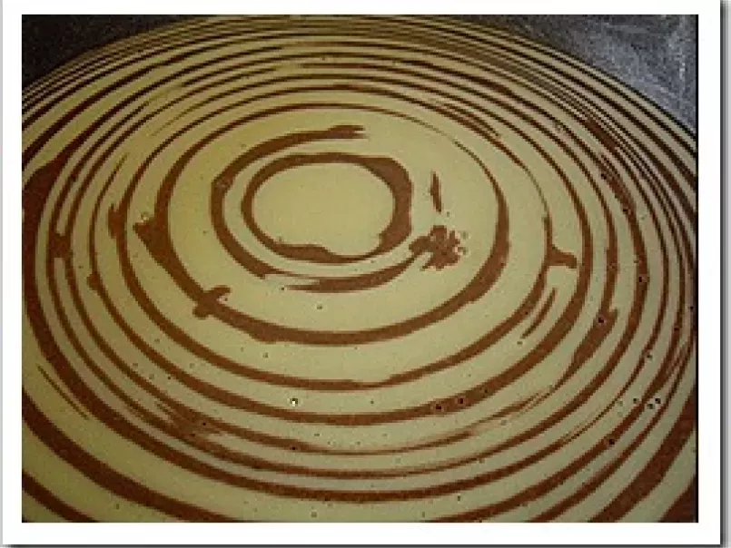 Torta zebrata con copertura di cioccolato, foto 4