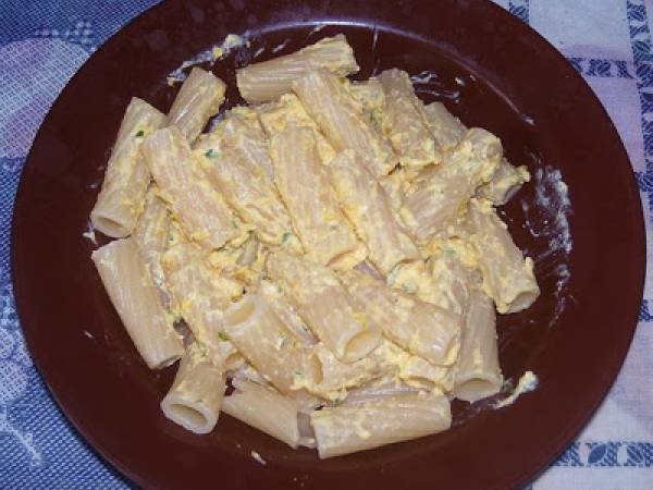 Tortiglioni alla crema di zucca e ricotta