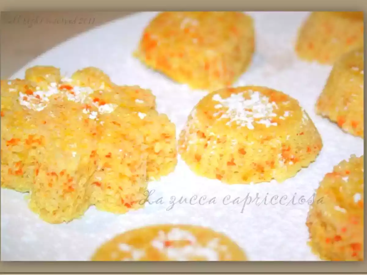 Tortine alle carote morbidissime al microonde