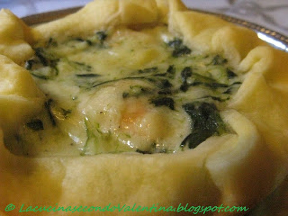 Tortine con spinaci e salmone