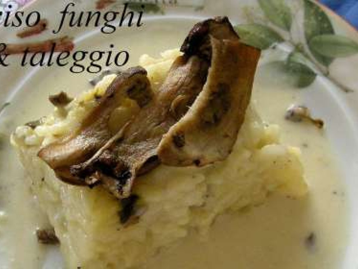 Tortini di riso, funghi e taleggio