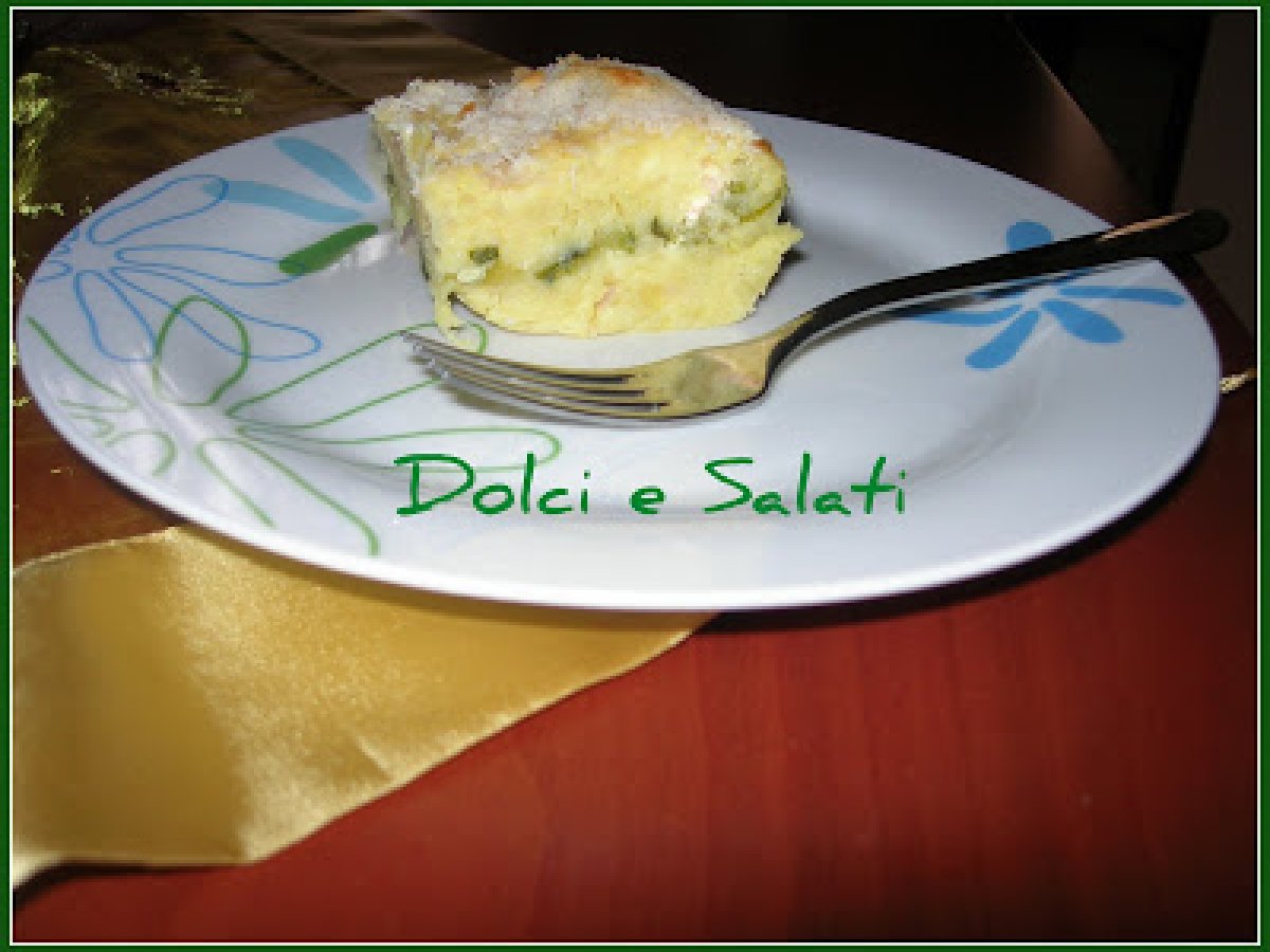 Tortino di patate con zucchine e formaggio