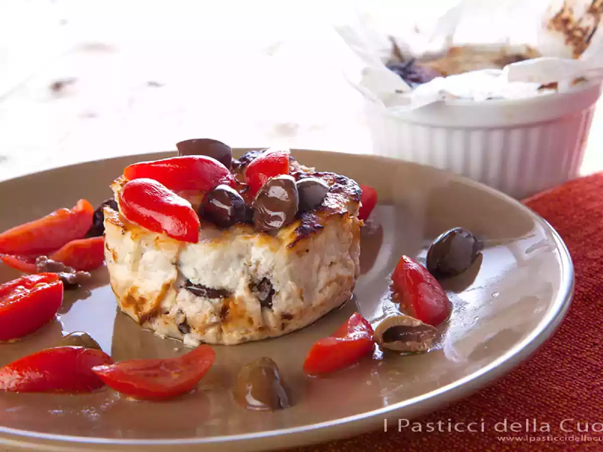 Tortino di ricotta con olive taggiasche