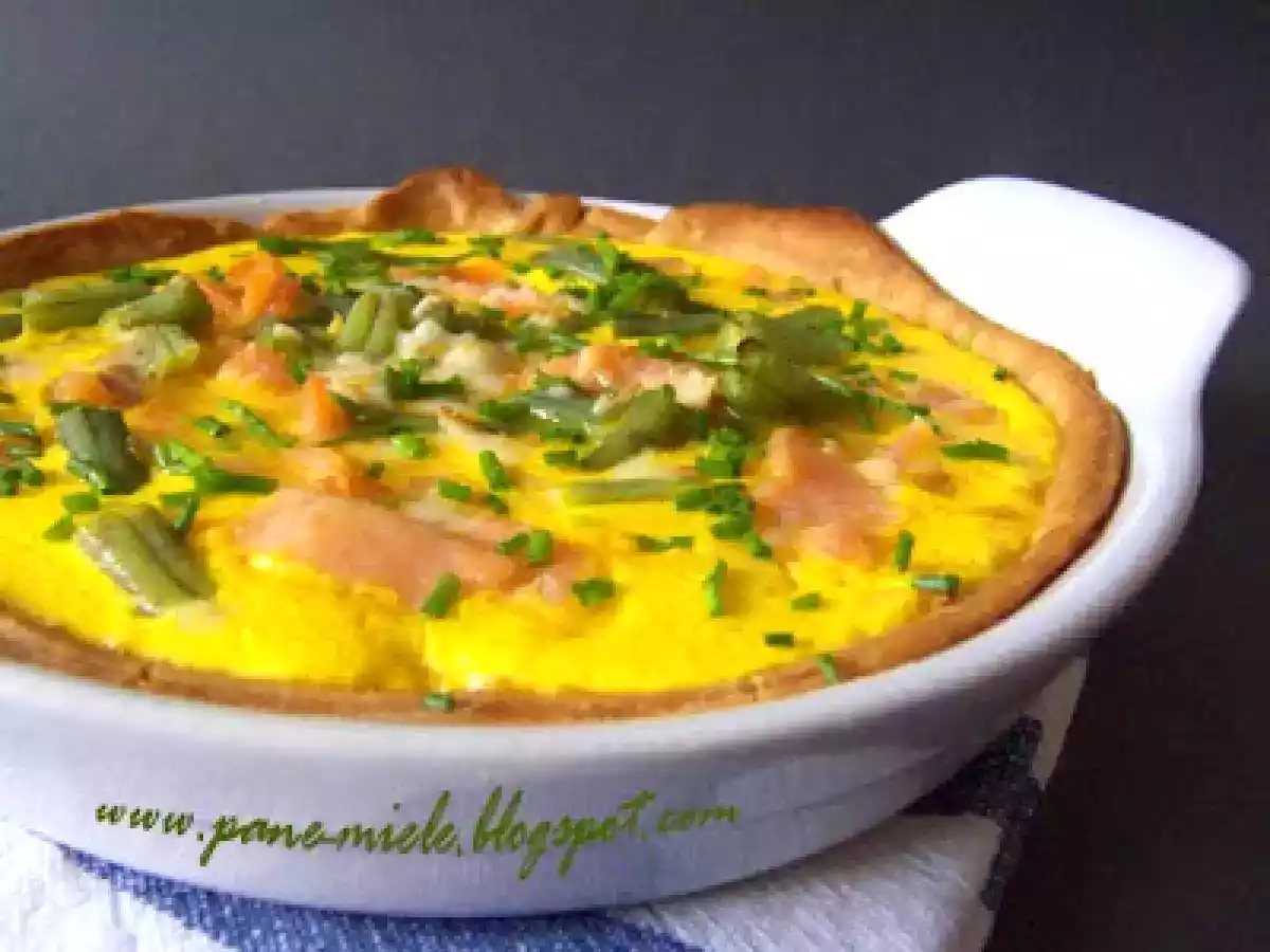 Tortino saporito con ricotta, fagiolini e salmone affumicato - foto 2