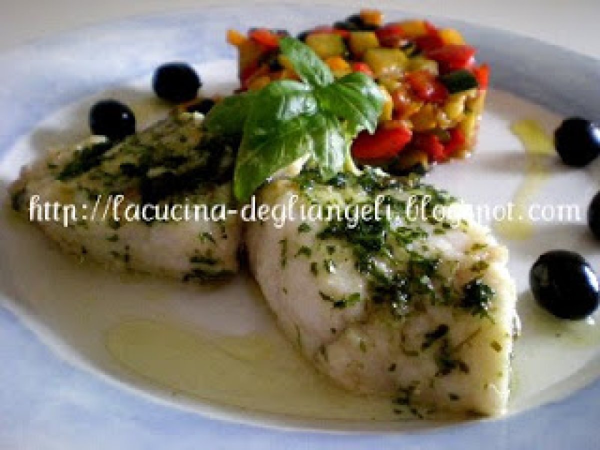 Tranci di cernia con caponata di verdure, foto 2