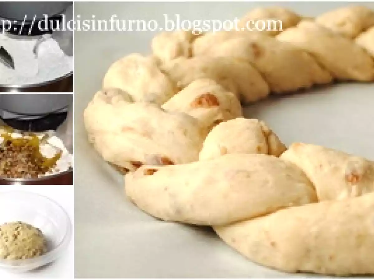 Treccia-Ciambella con Noci, Uvetta, Zenzero e Cannella - foto 2
