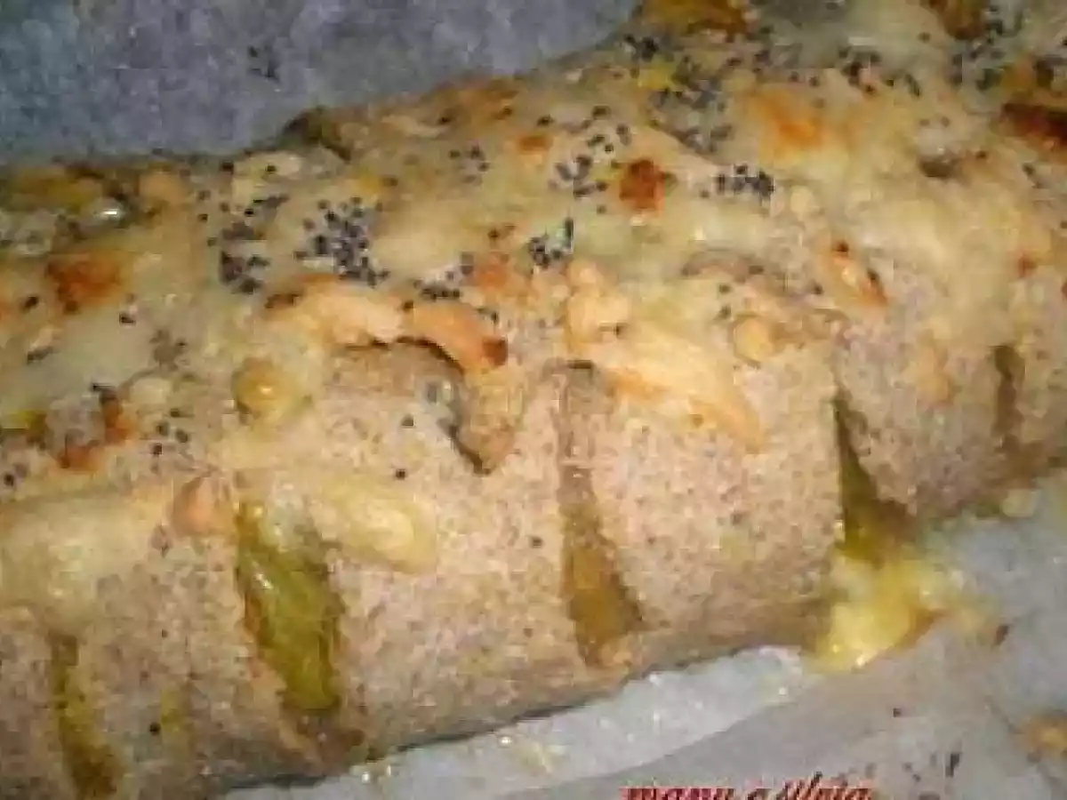 Treccia filante di zucca e porri