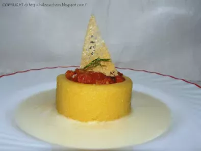 Trippa alla fiorentina, polenta di mais di Marano Vicentino, fonduta di Parmigiano
