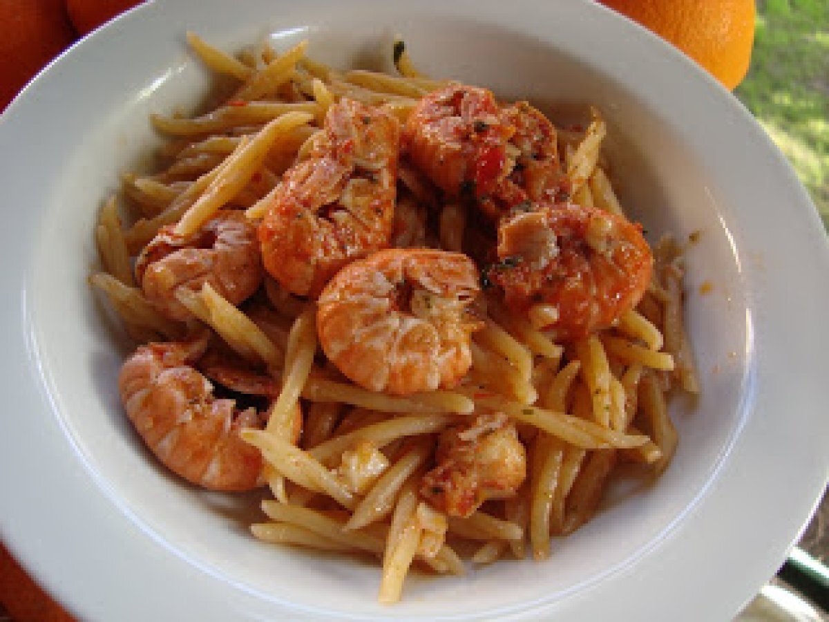 Trofie con scampi