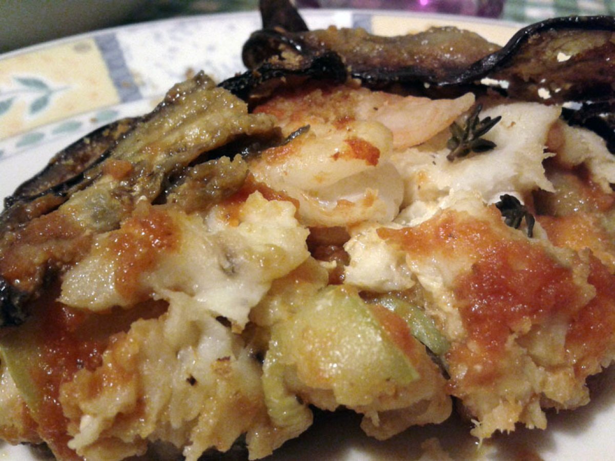 TRONCHETTI DI MERLUZZO CON VERDURE AL FORNO
