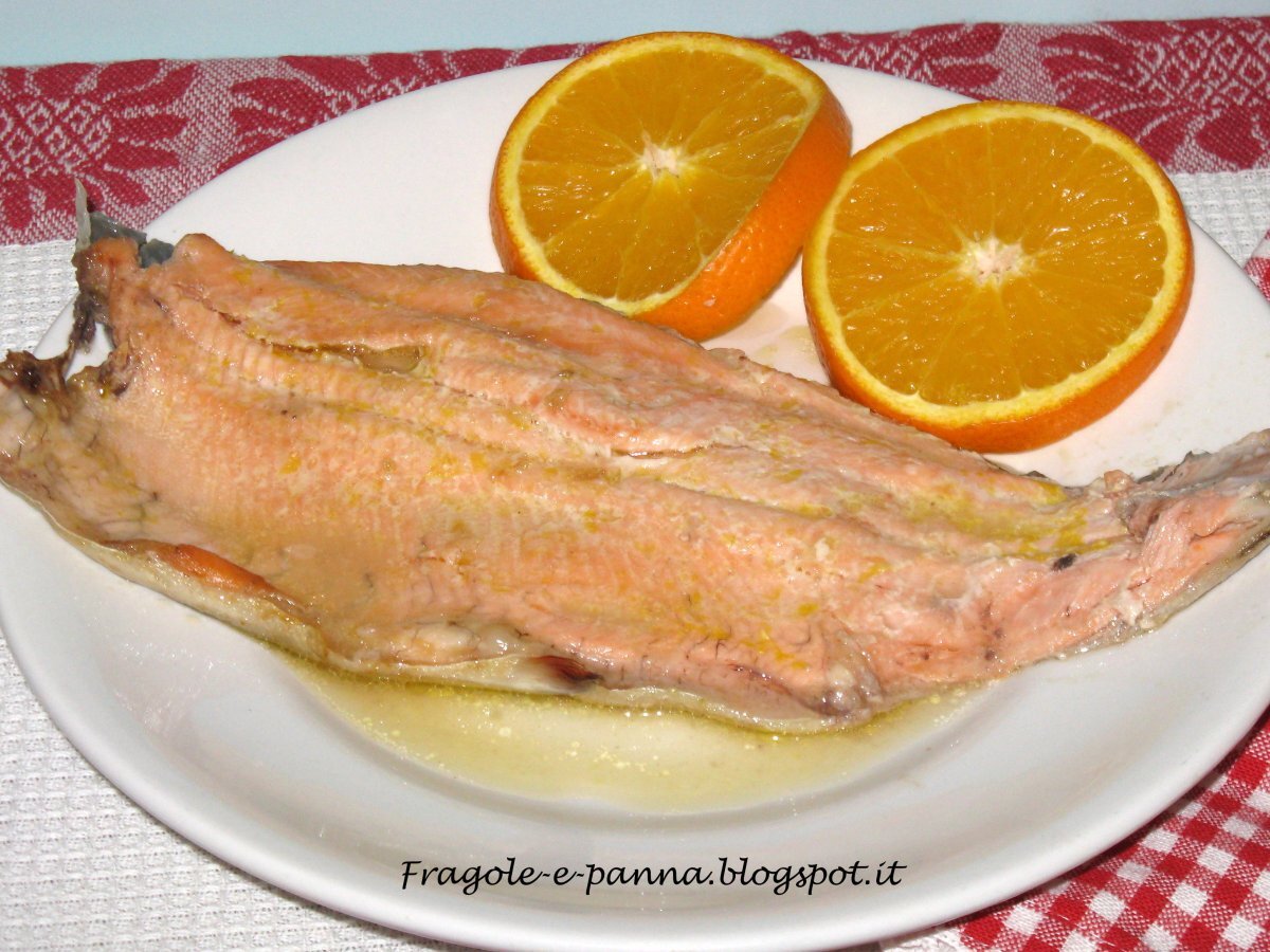 Trota salmonata all'arancia
