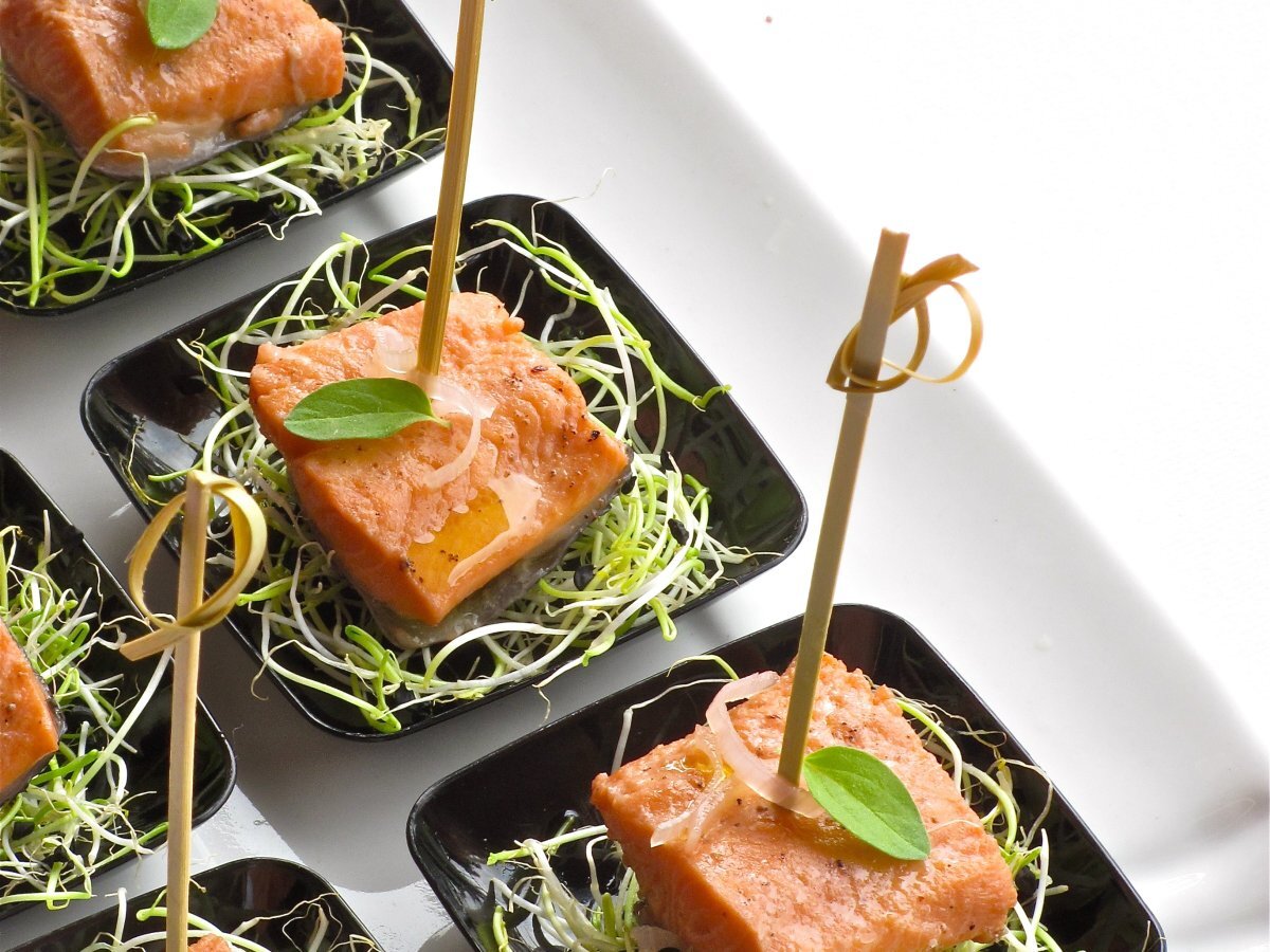 Trota salmonata in carpione di Moscato