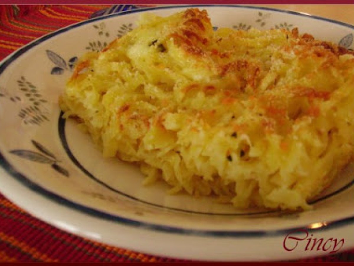 Un altro piatto unico: tagliolini gratinati