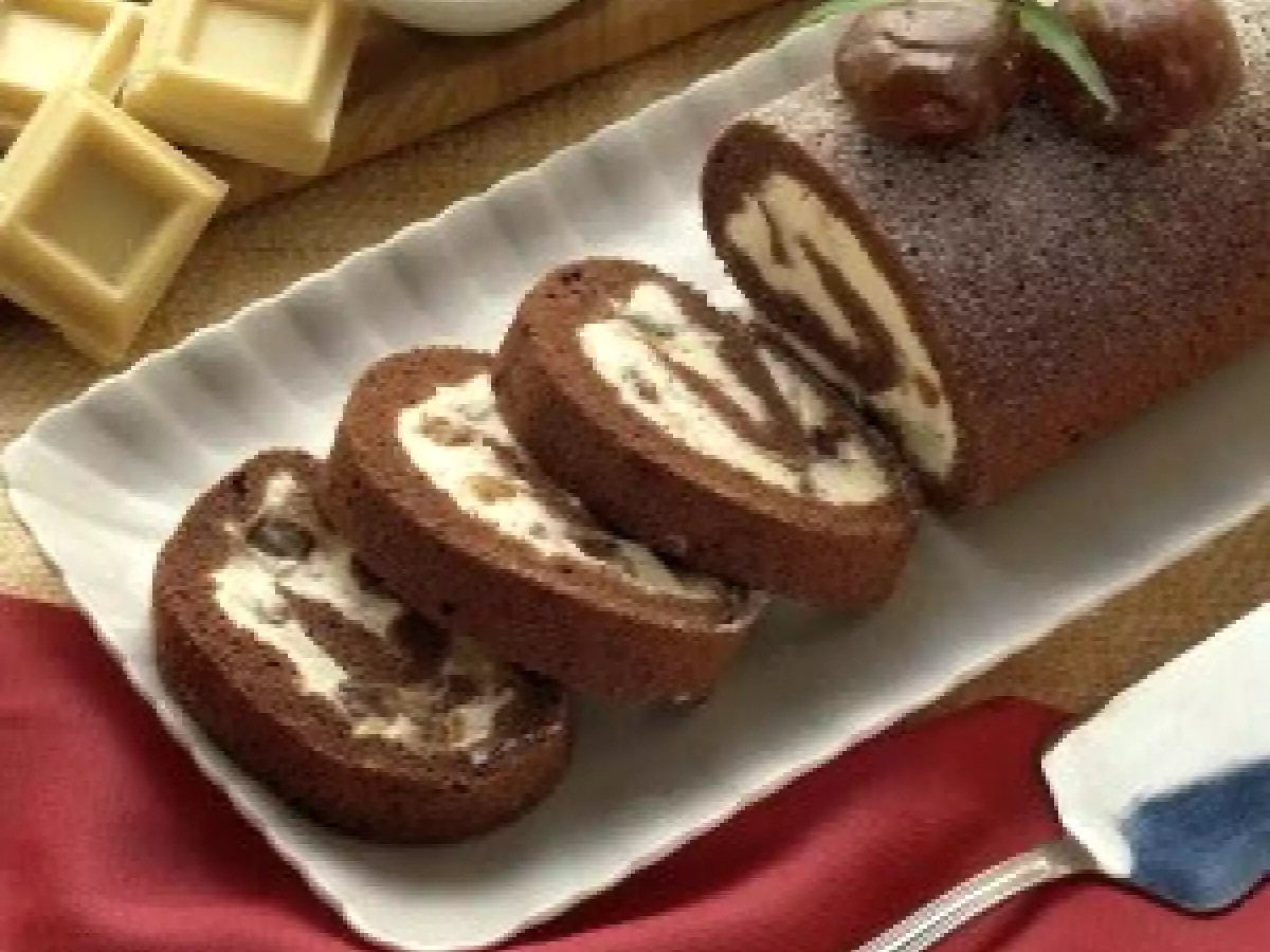 Un peccato di gola. Il rotolo al cioccolato bianco