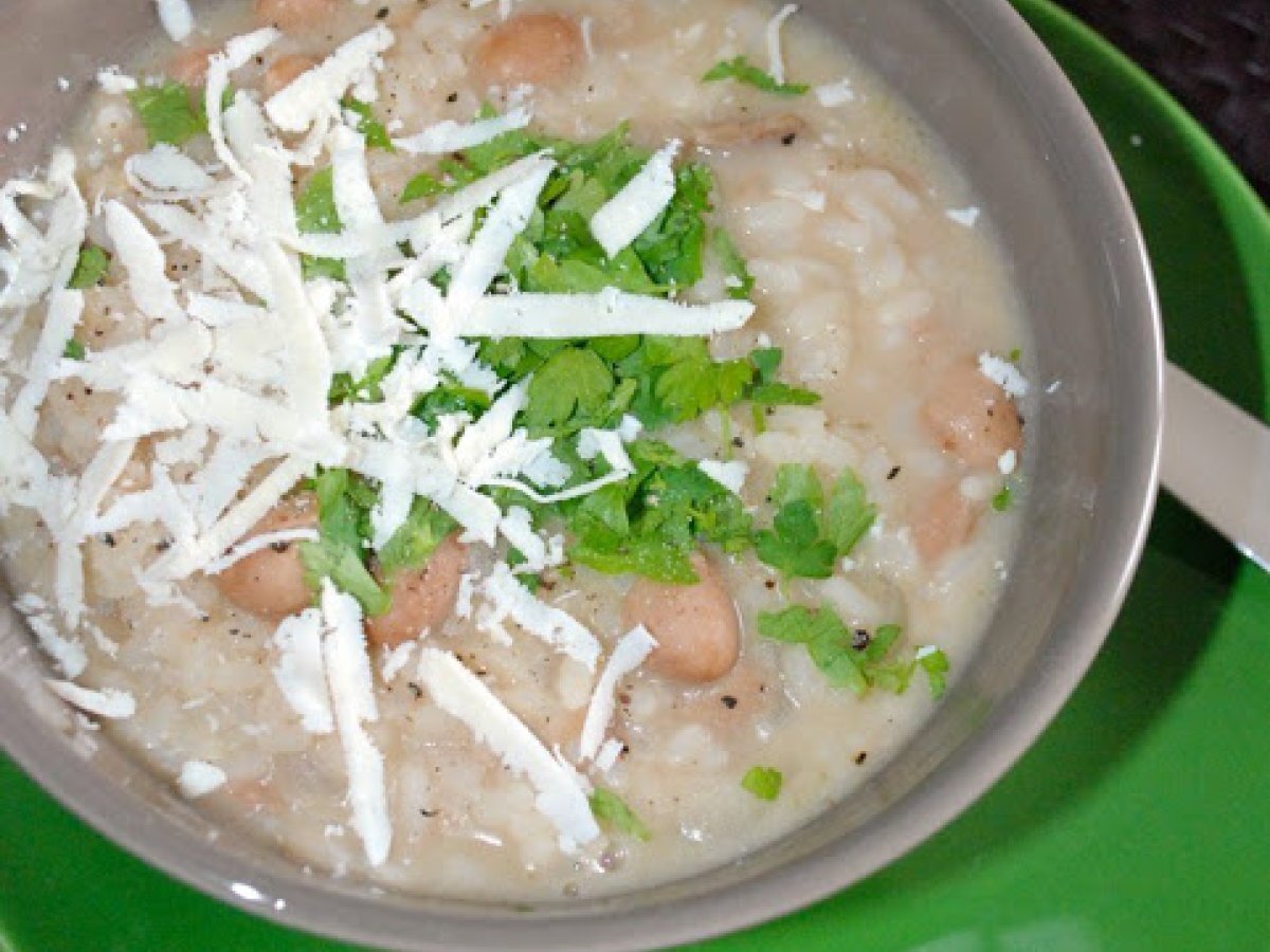 Un piatto davvero unico: RISOTTO CON FAGIOLI E RICOTTA SALATA