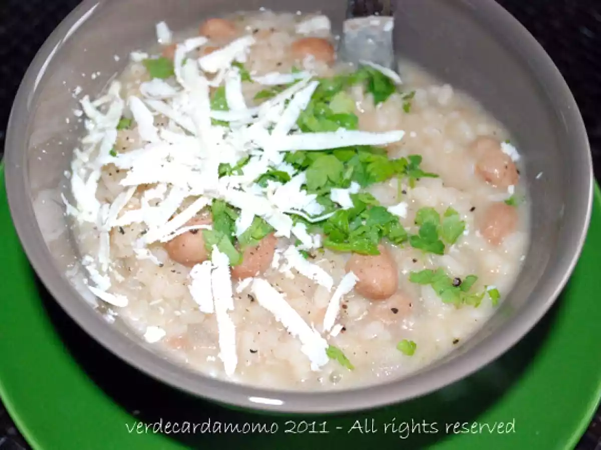Un piatto davvero unico: RISOTTO CON FAGIOLI E RICOTTA SALATA - foto 3
