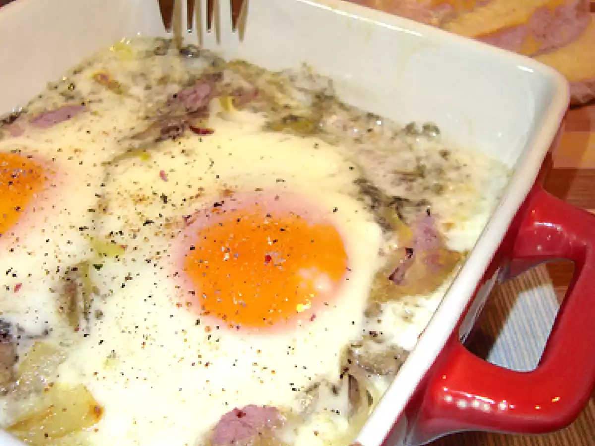 Uova in cocotte al vino rosso - foto 2