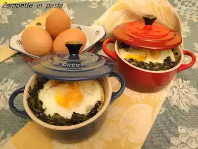 Uova in cocotte alla fiorentina