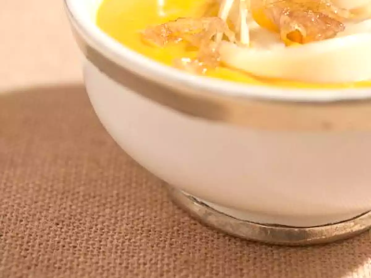 Vellutata di zucca con cipolle caramellate