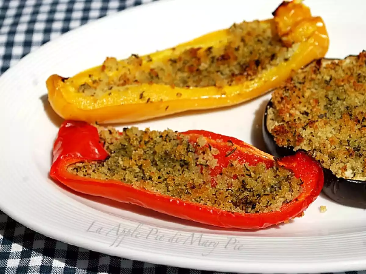 Verdure miste al forno ripiene con mollica saporita - foto 3