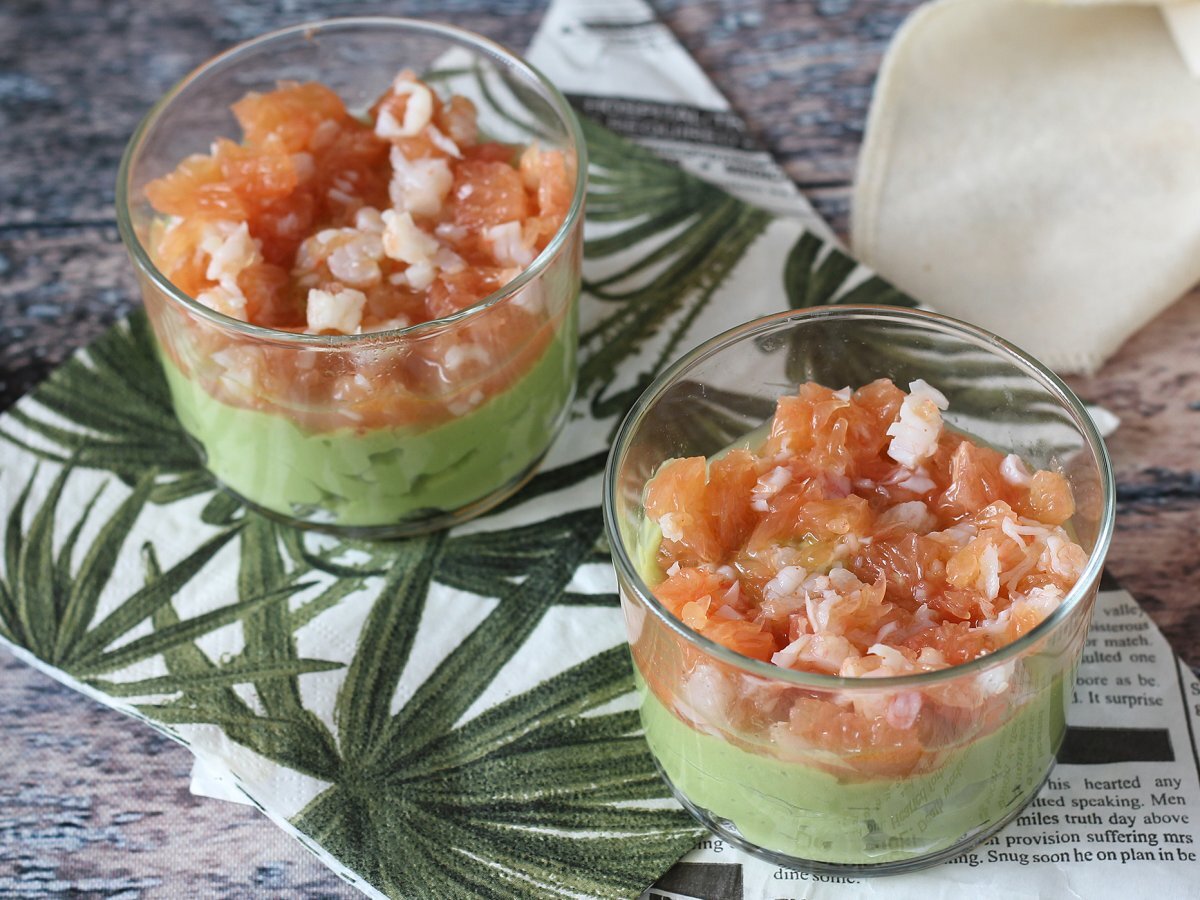 Verrine gamberetti, avocado e pompelmo - foto 4