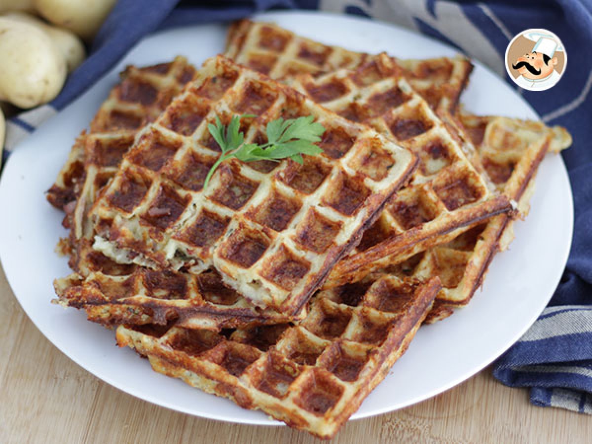 Waffle di patate con bacon e formaggio - foto 3