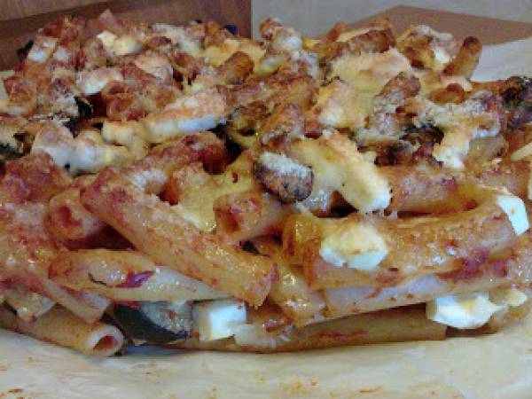 Ziti al forno con melanzane e quartirolo senza grassi aggiunti